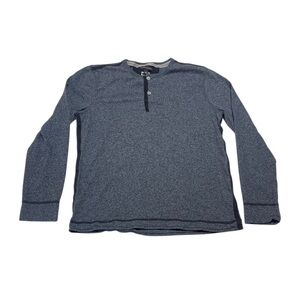 Banana Republic 1/4 Button Long Sleeve Shirt Blue Men’s Size Large 2010 Y2K